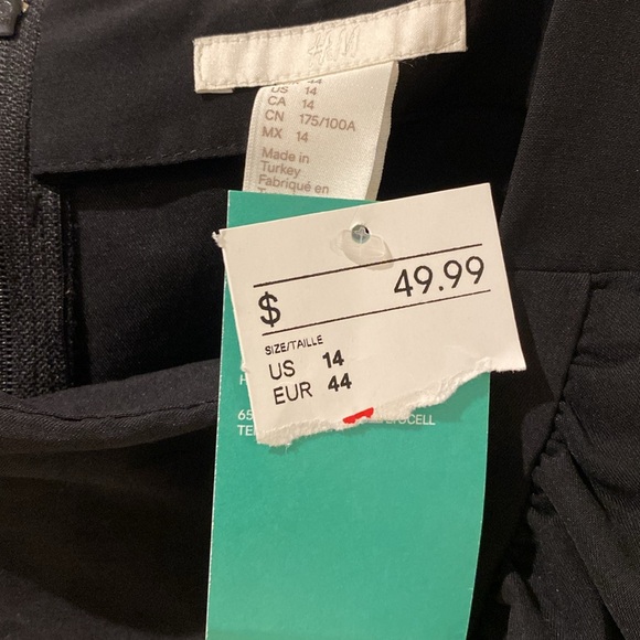 NWT HM black mini dress size 14 - Picture 6 of 7